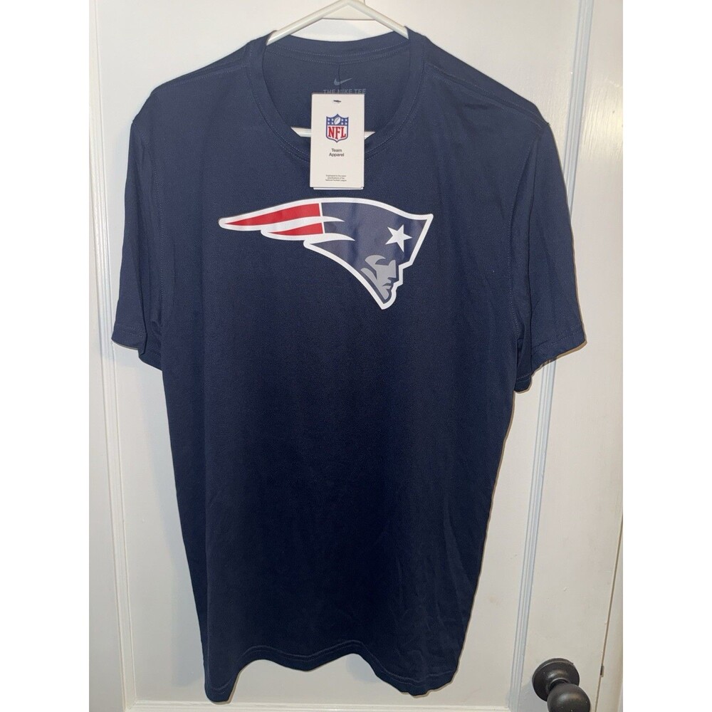 NWT Nike Mens XL Dri-Fit Blue New England Patriots Short Sleeve T Shirt